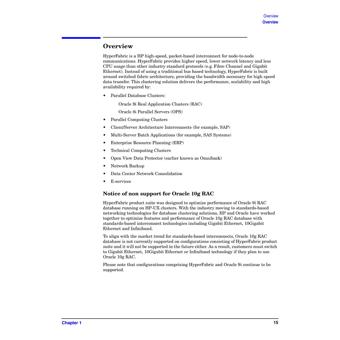 HP HyperFabric manual Overview 