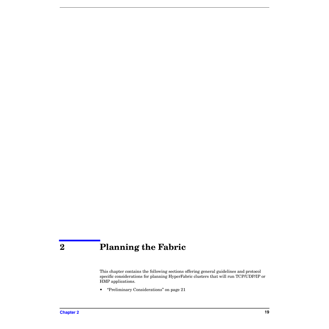 HP HyperFabric manual Planning the Fabric 