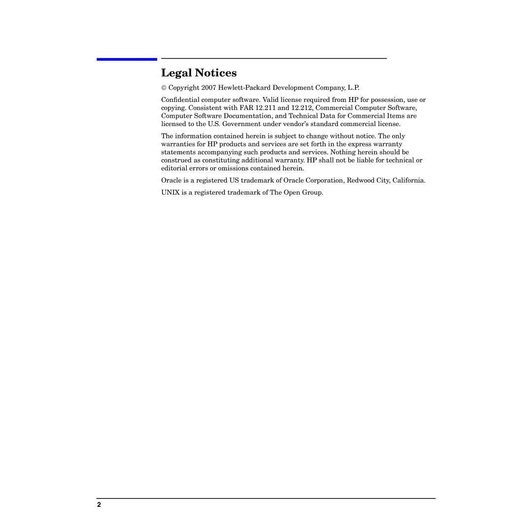 HP HyperFabric manual Legal Notices 