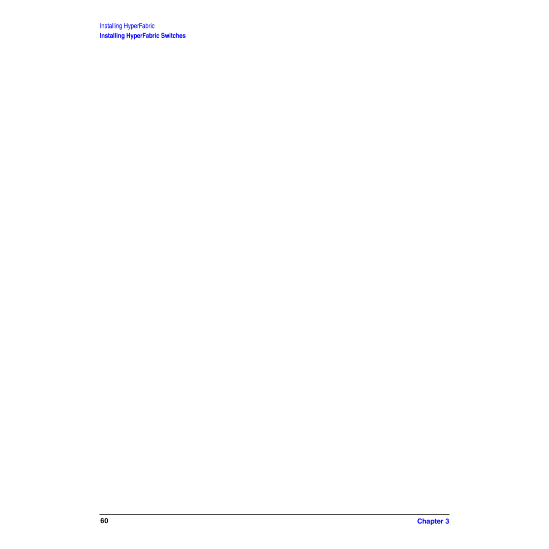 HP manual Installing HyperFabric Switches Chapter 