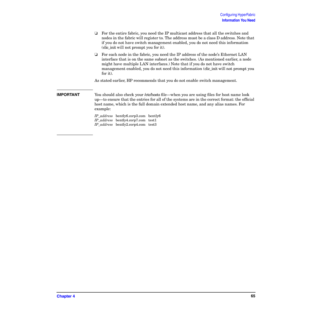 HP HyperFabric manual Information You Need 