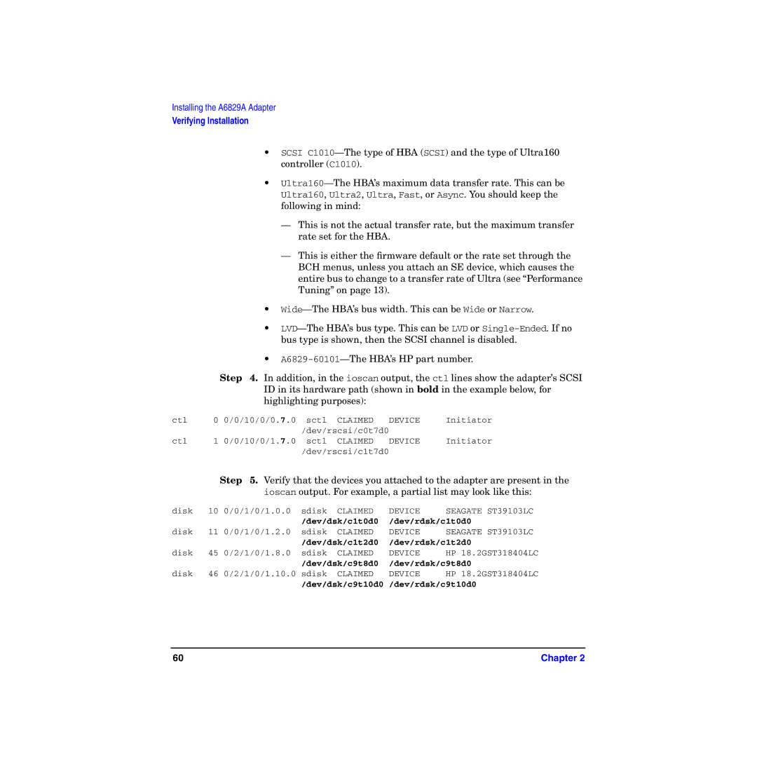 HP I Dual Channel Ultra160 SCSI Host Adapter A6829A manual Highlighting purposes 