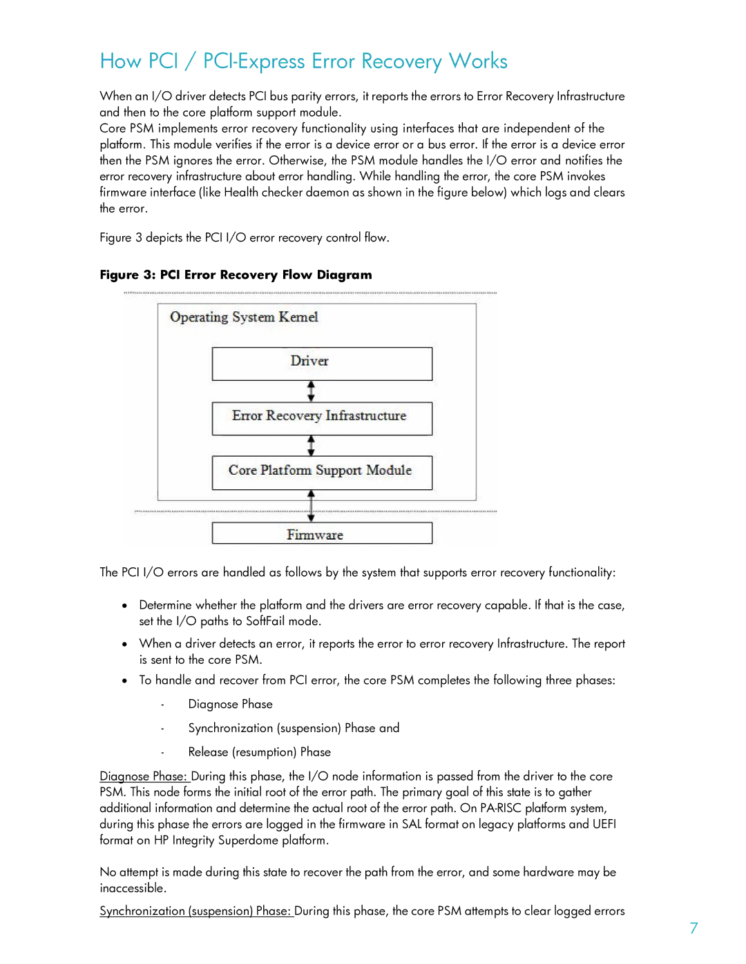 HP I Error Handling and Recovery manual How PCI / PCI-Express Error Recovery Works 