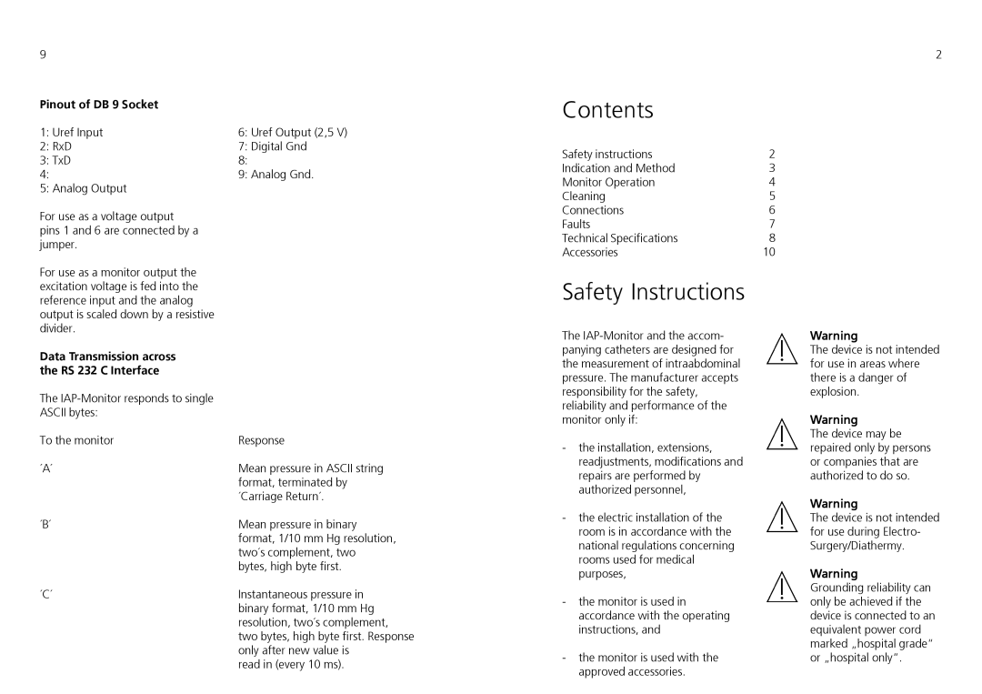 HP IAP 32.1 manual Contents, Safety Instructions 