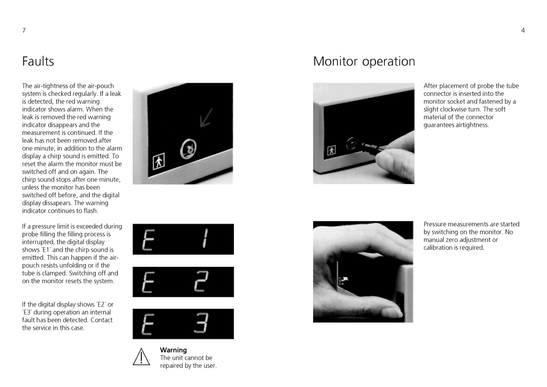 HP IAP 32.1 manual Faults, Monitor operation 