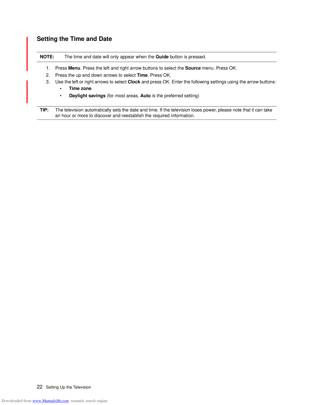 HP ID5286N, ID5226N manual Setting the Time and Date, Time zone 