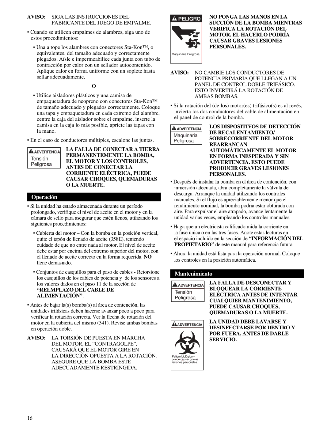 HP 3886, 3885 Operación, Mantenimiento, ADVERTENCIA. Esto Puede Producir Graves Lesiones Personales, Bloquear LA Corriente 