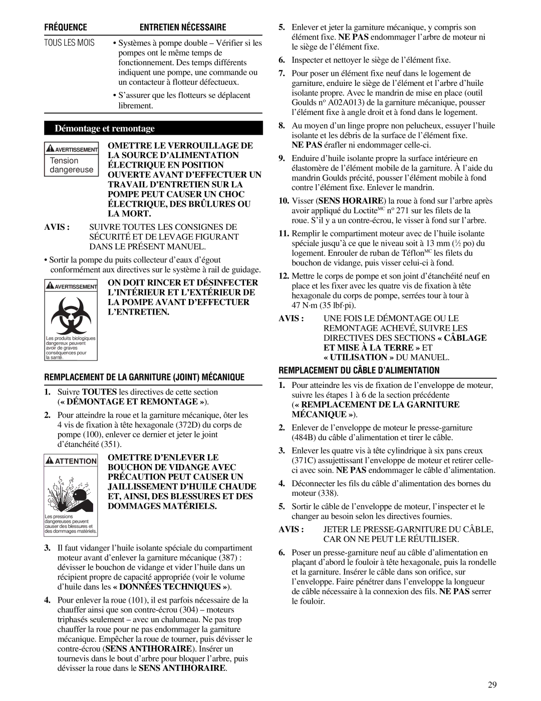 HP 3885, IM059R02, 3886 Démontage et remontage, Fréquence, ET Mise À LA Terre » ET « Utilisation » DU Manuel, Mécanique » 