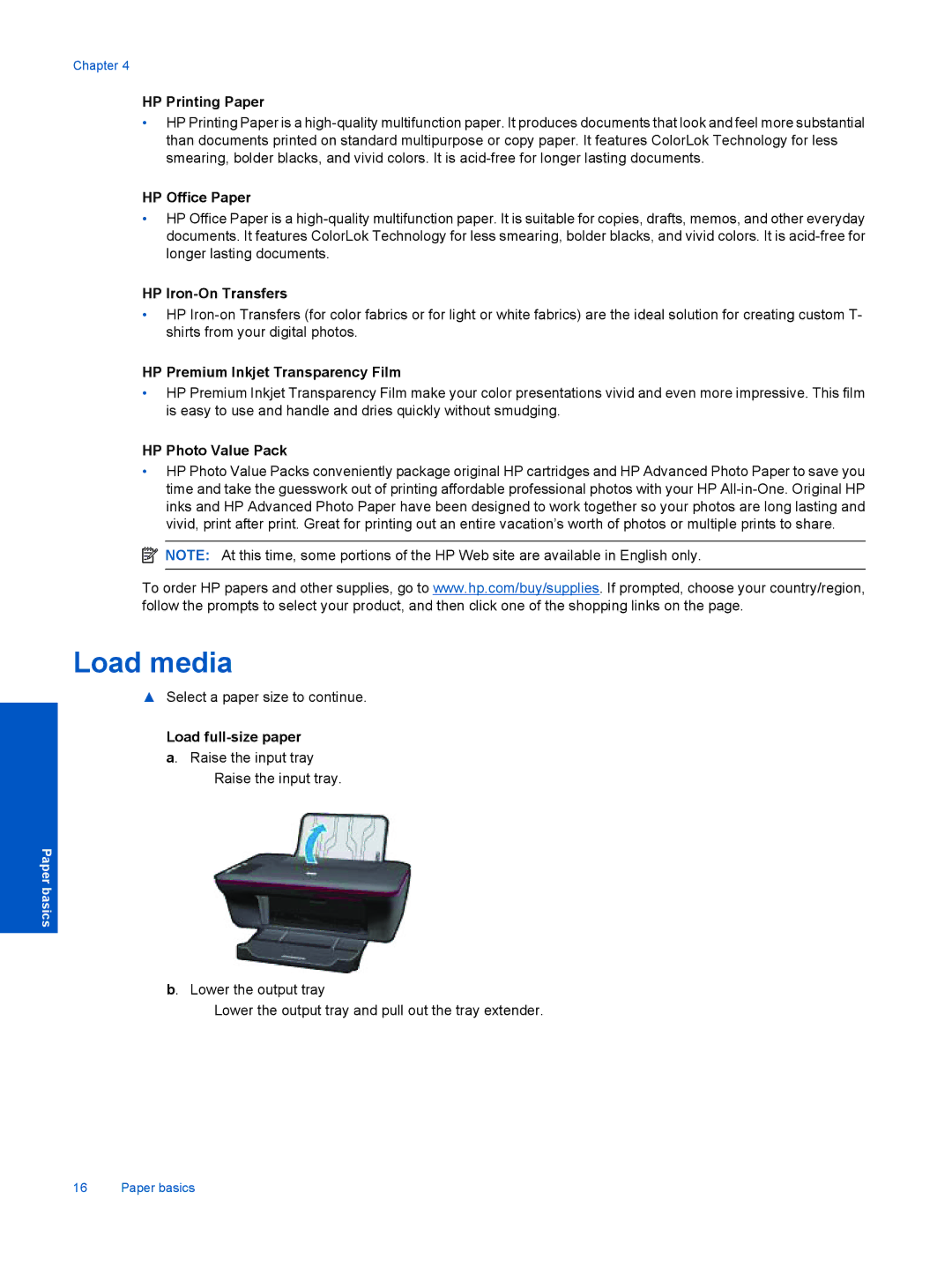 HP Ink Advantage 2060 - K1 manual Load media 