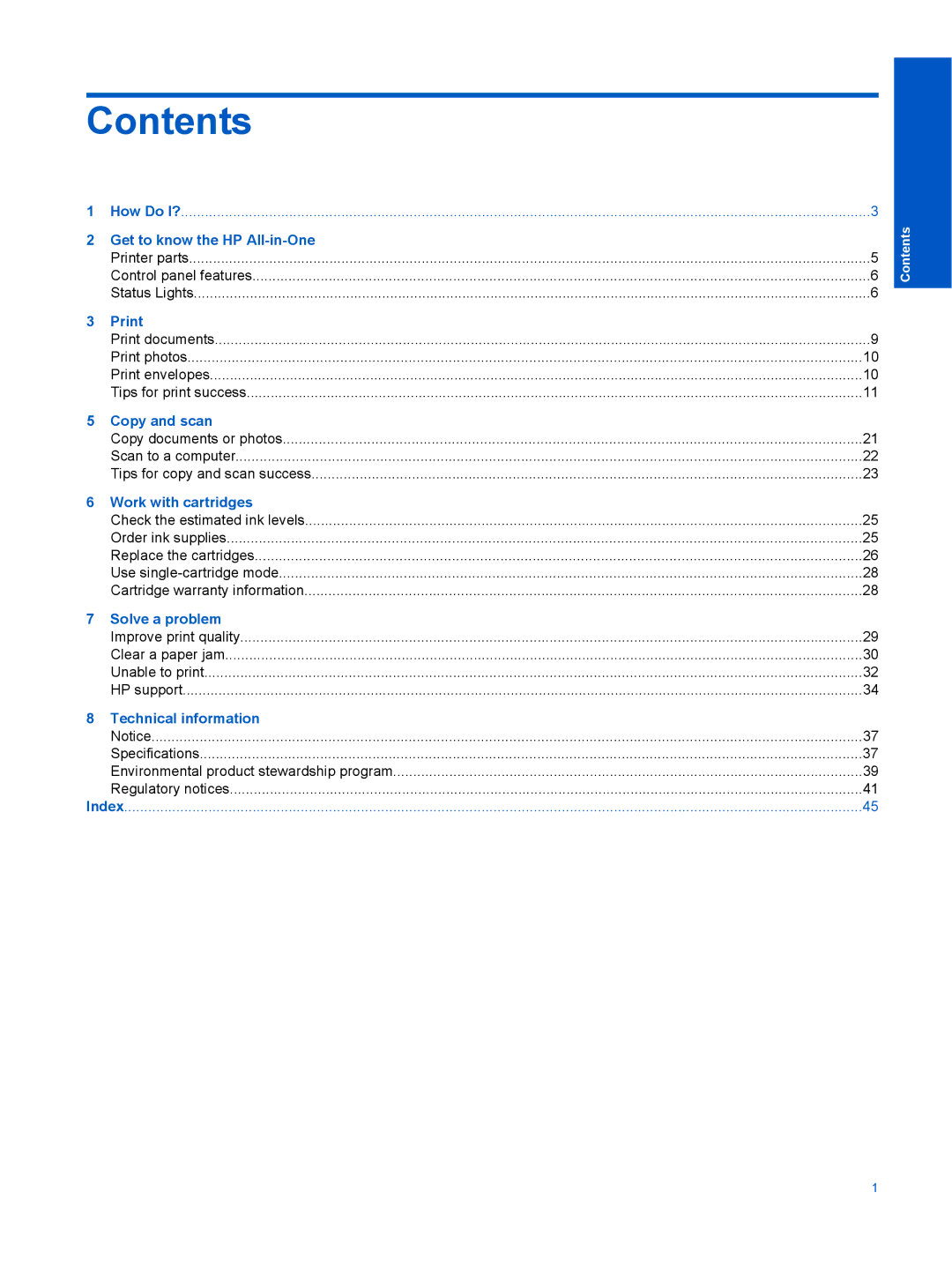 HP Ink Advantage 2060 - K1 manual Contents 