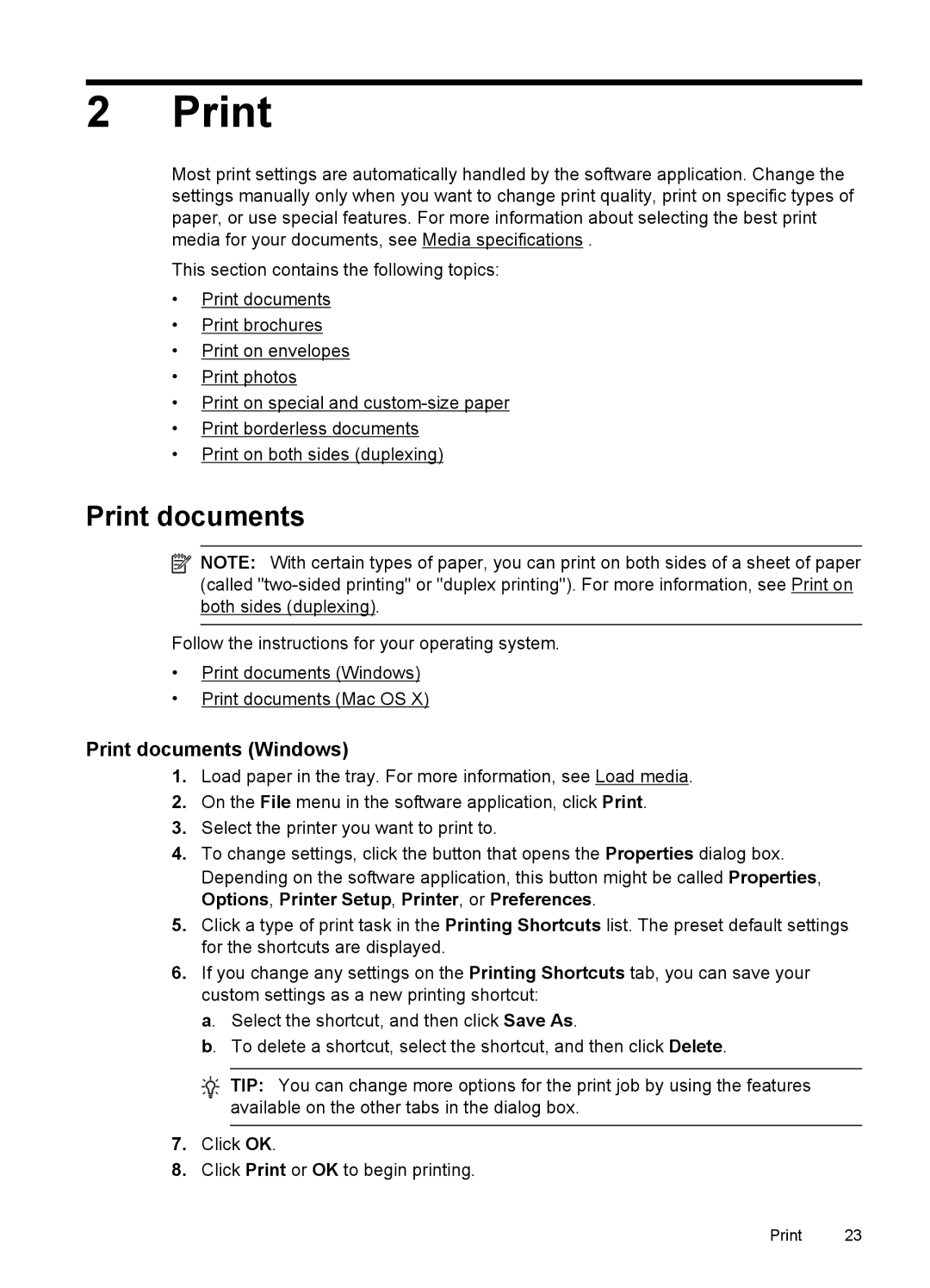 HP L411A Inkjet CN551A#B1H, Inkjet CN551A#201 manual Print documents Windows 