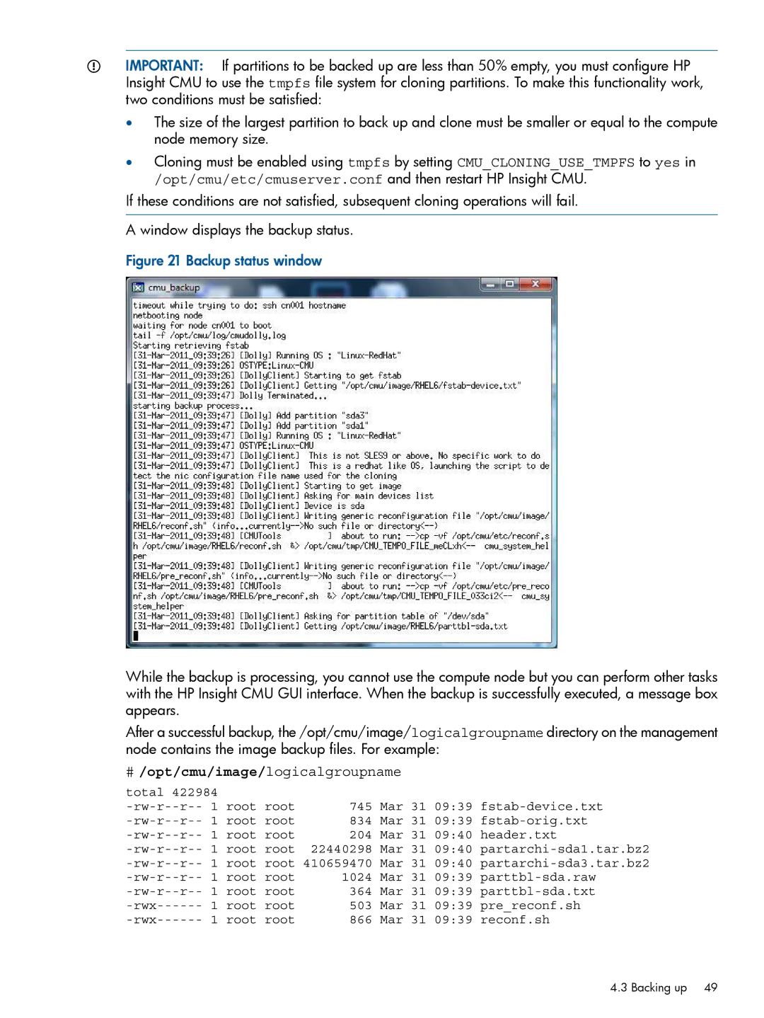 HP Insight Cluster Management Utility manual # /opt/cmu/image/logicalgroupname 