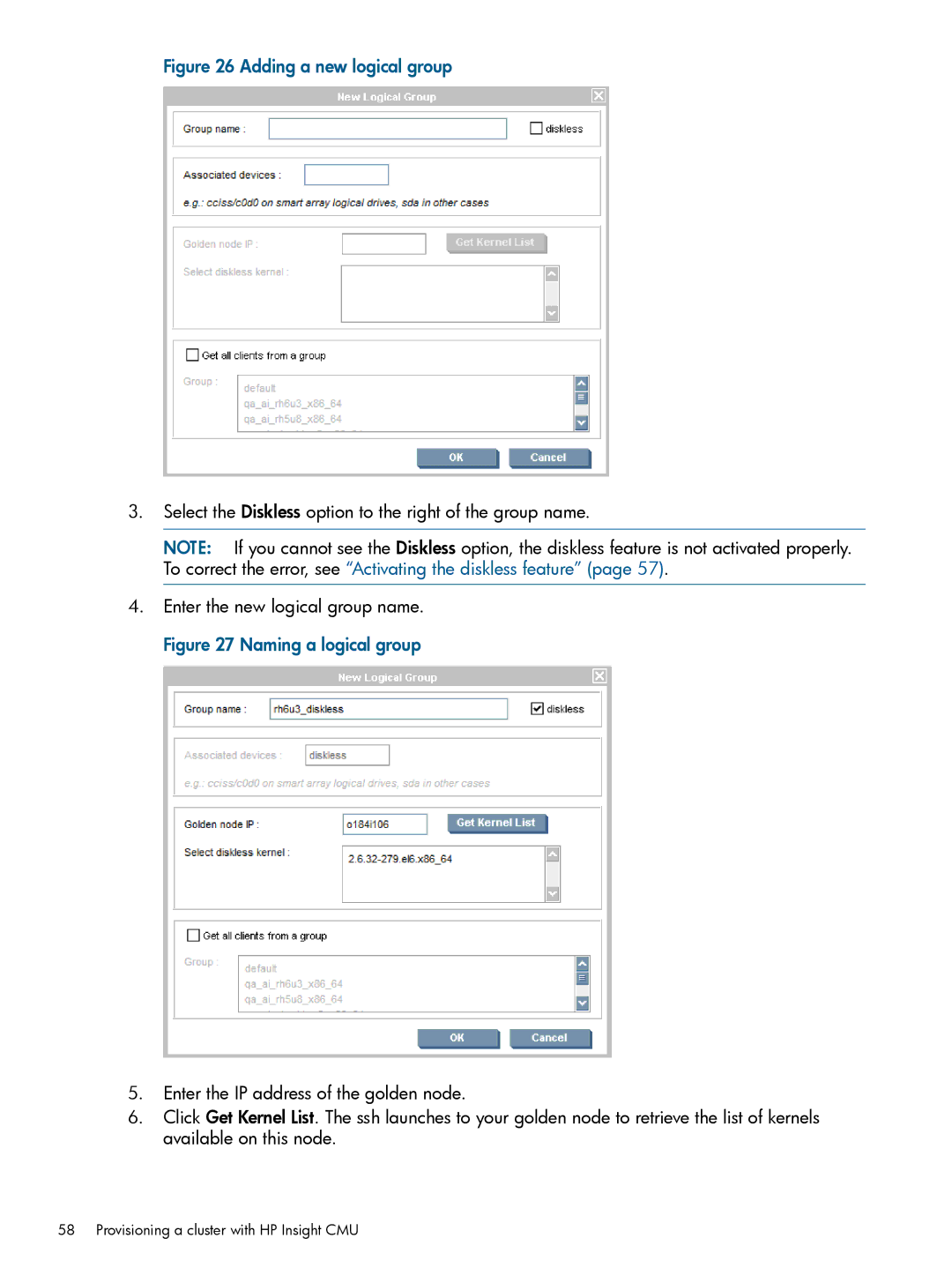 HP Insight Cluster Management Utility manual Adding a new logical group 