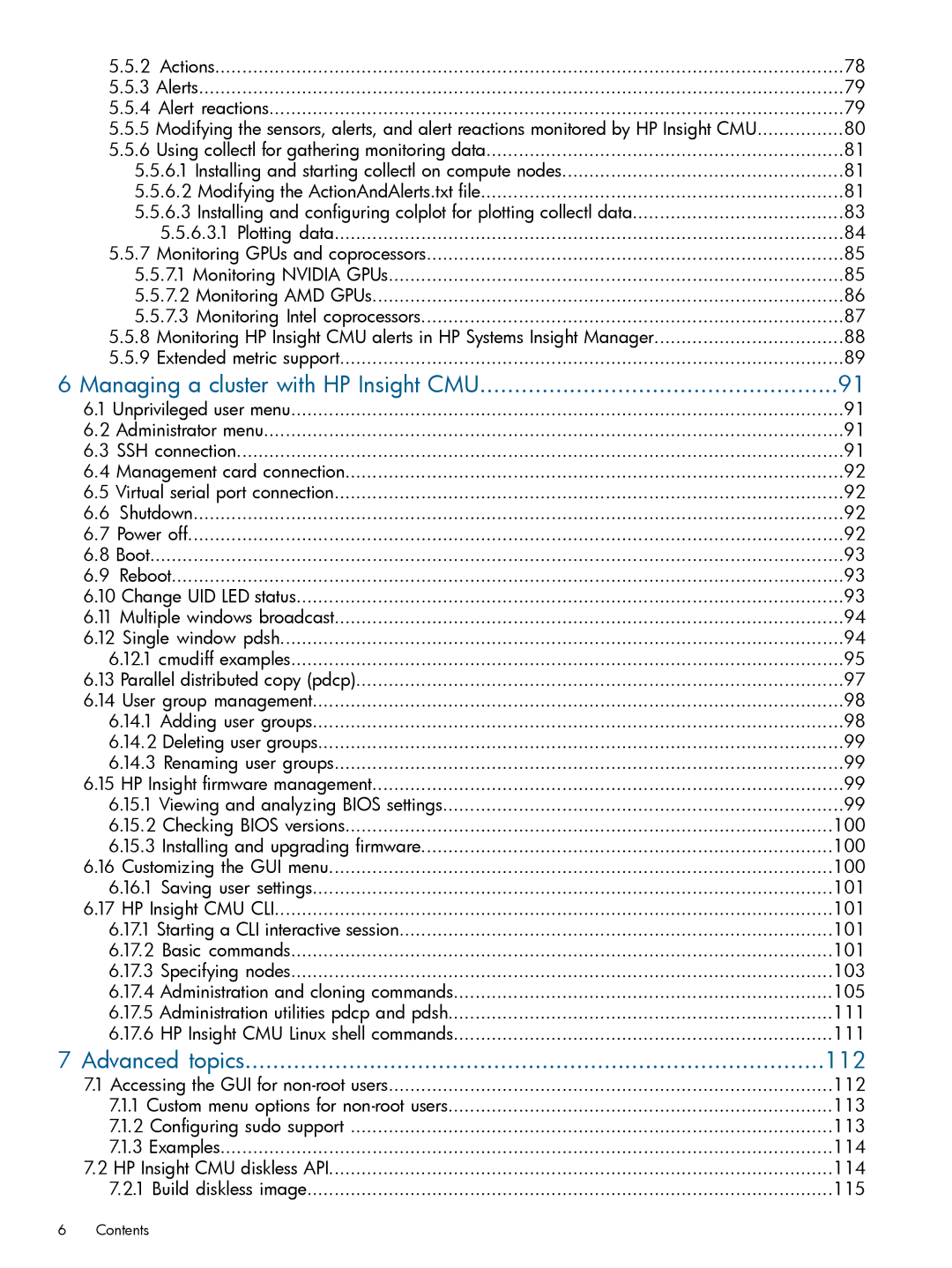 HP Insight Cluster Management Utility manual Managing a cluster with HP Insight CMU, Advanced topics 112 