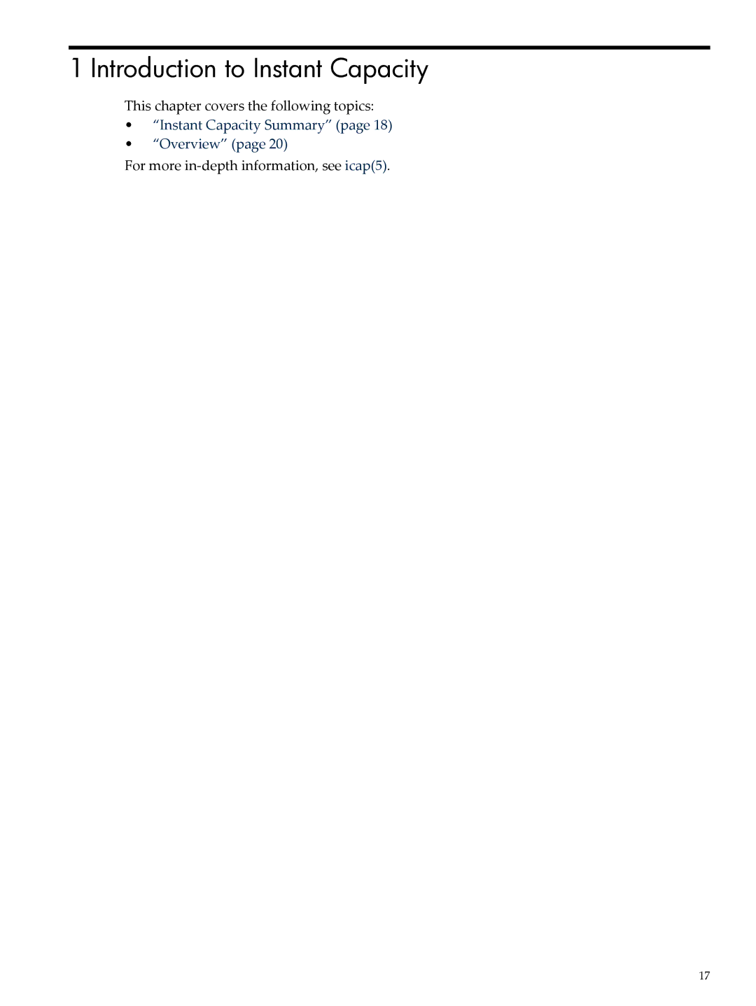HP Instant Capacity (iCAP) manual Introduction to Instant Capacity, For more in-depth information, see icap5 