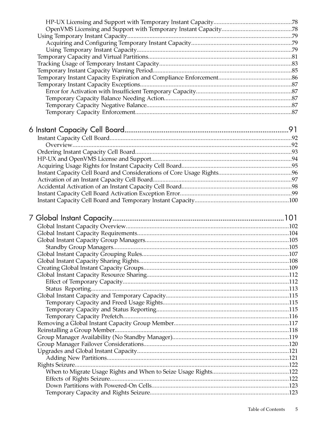 HP Instant Capacity (iCAP) manual 101 