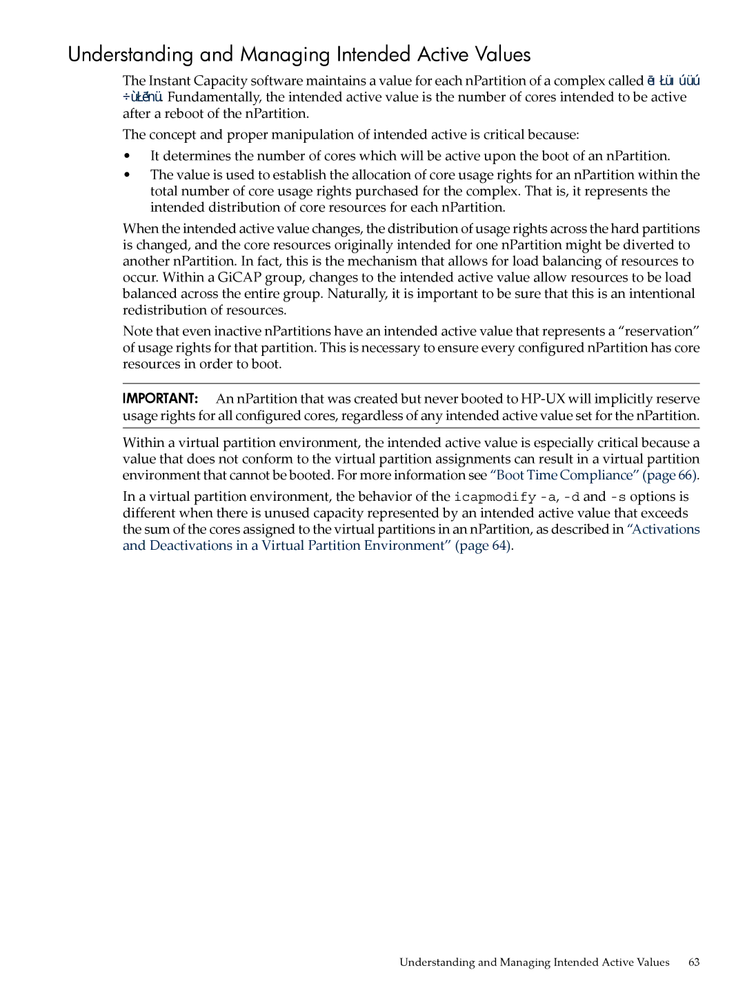 HP Instant Capacity (iCAP) manual Understanding and Managing Intended Active Values 