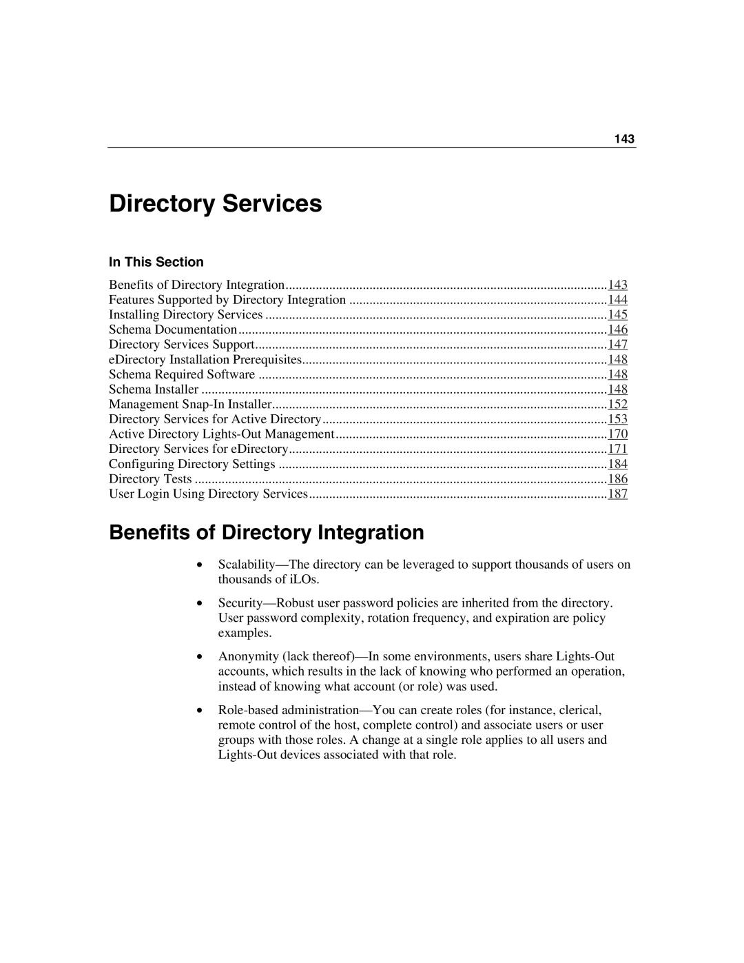 HP Integrated Lights-Out manual Directory Services, Benefits of Directory Integration 