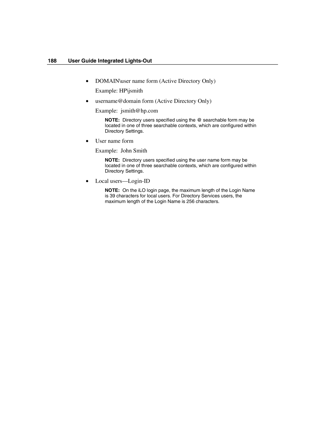 HP manual User Guide Integrated Lights-Out 