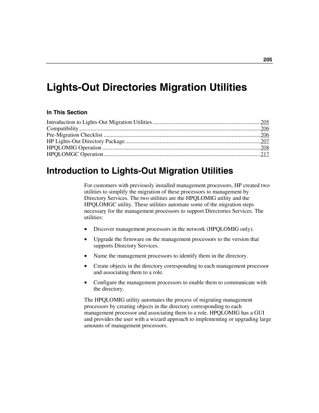 HP Integrated Lights-Out manual Lights-Out Directories Migration Utilities, Introduction to Lights-Out Migration Utilities 