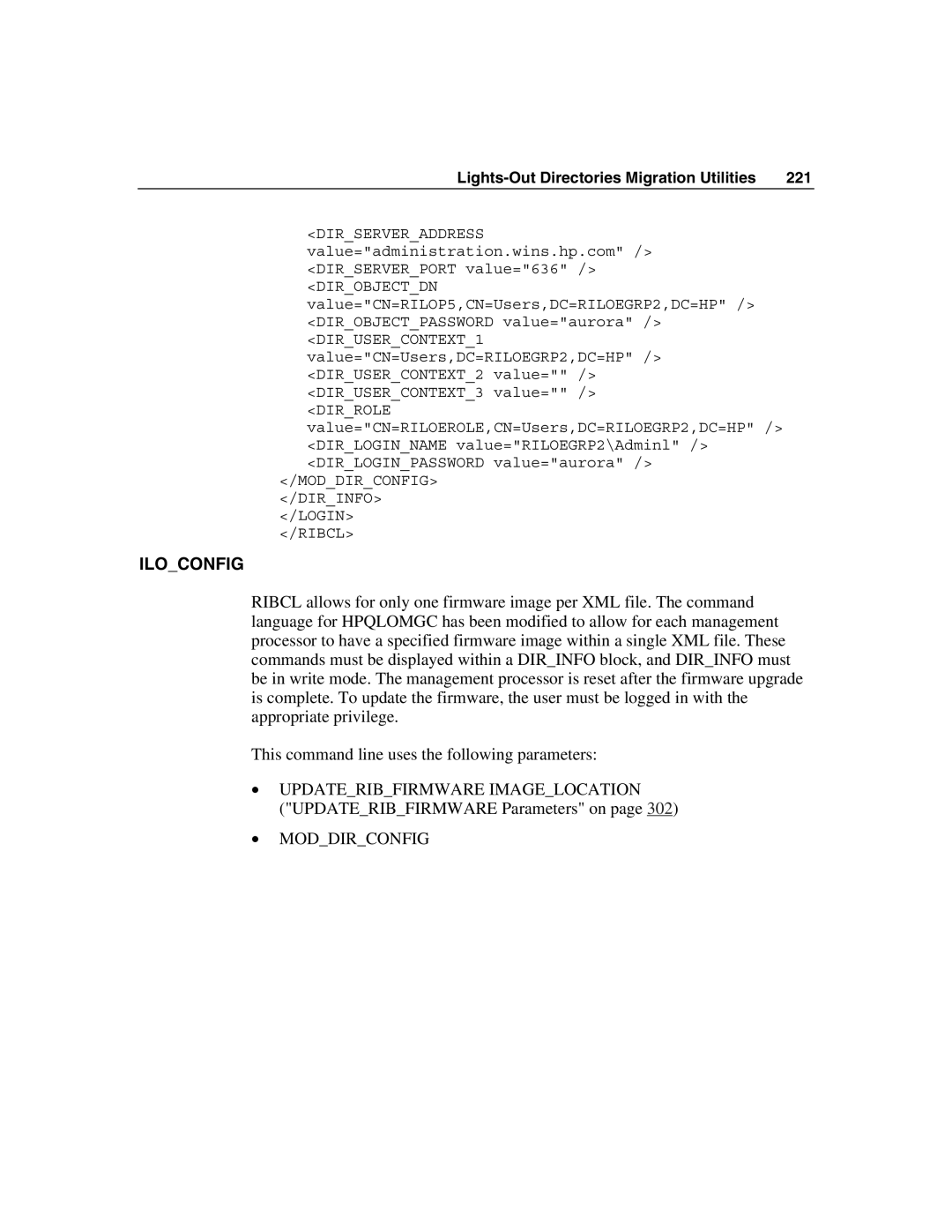 HP Integrated Lights-Out manual Iloconfig 