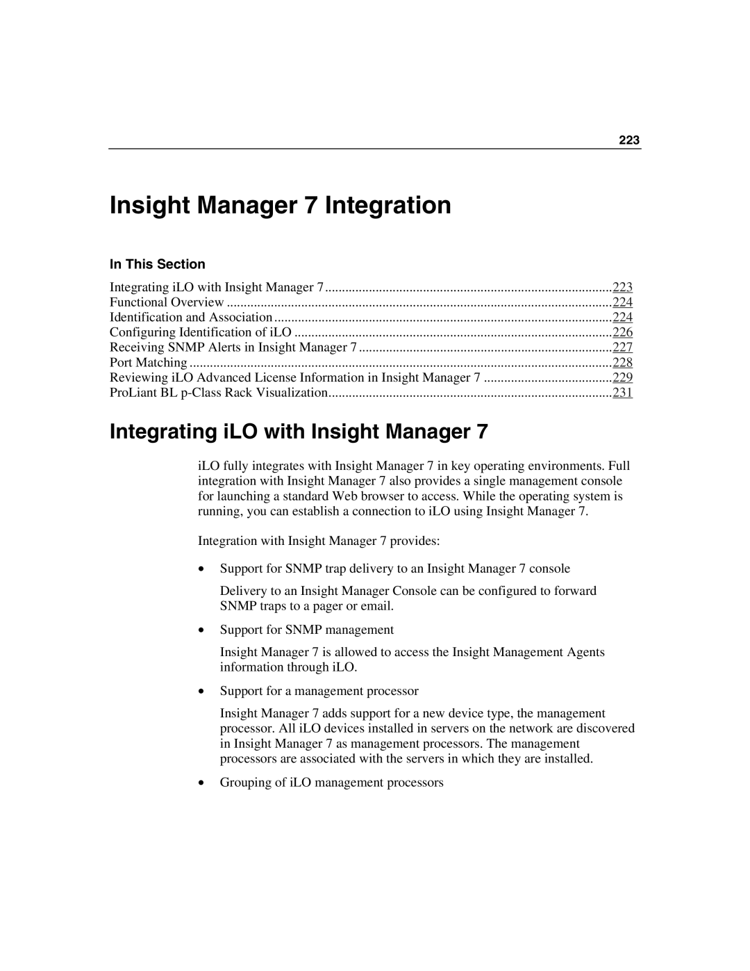 HP Integrated Lights-Out manual Insight Manager 7 Integration, Integrating iLO with Insight Manager 