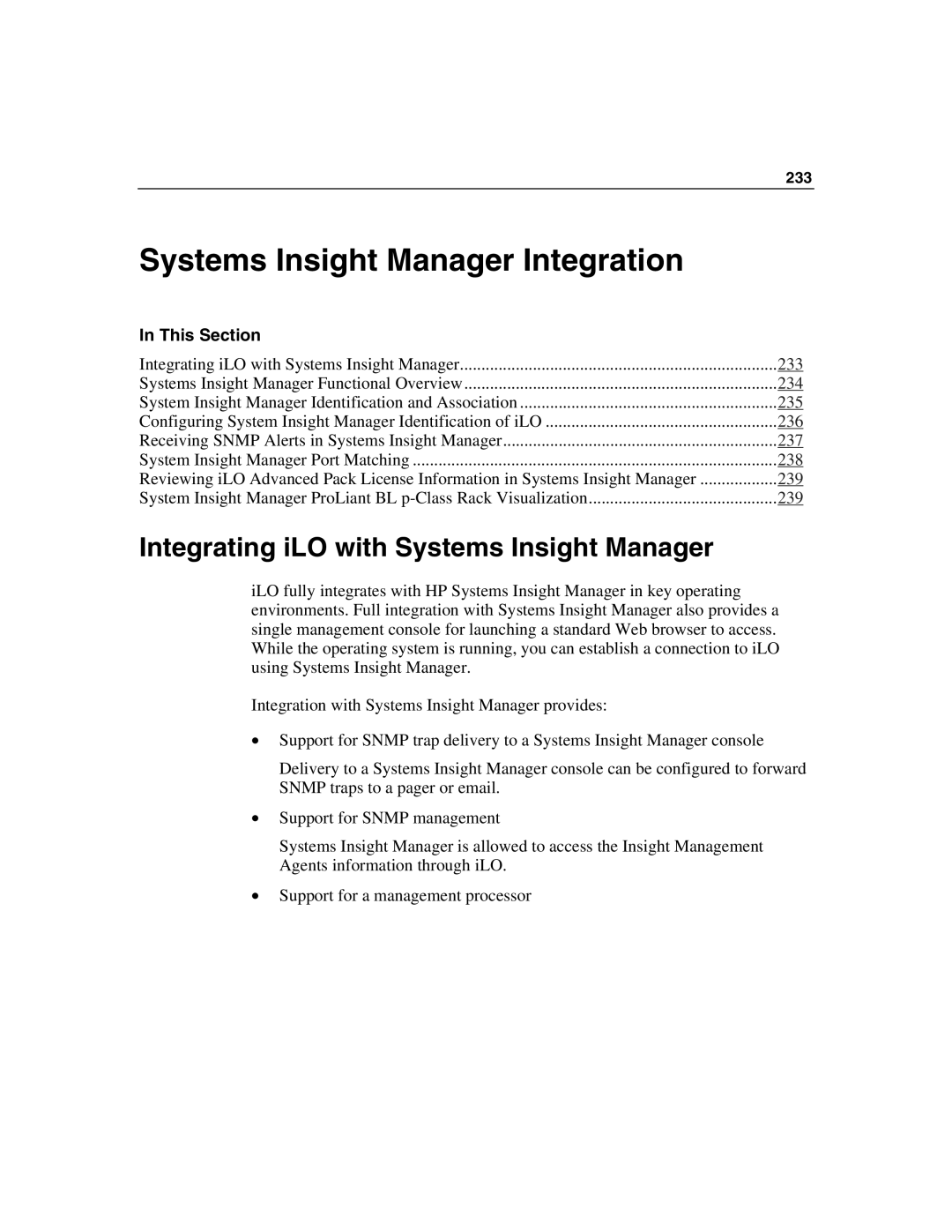 HP Integrated Lights-Out manual Systems Insight Manager Integration, Integrating iLO with Systems Insight Manager 