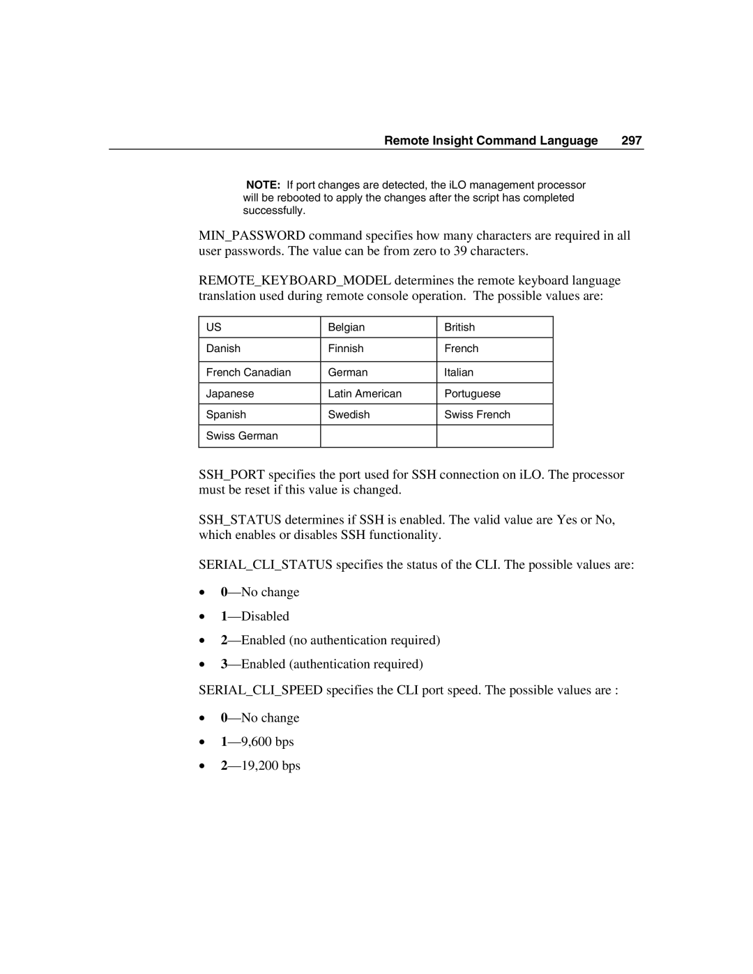 HP Integrated Lights-Out manual Remote Insight Command Language 