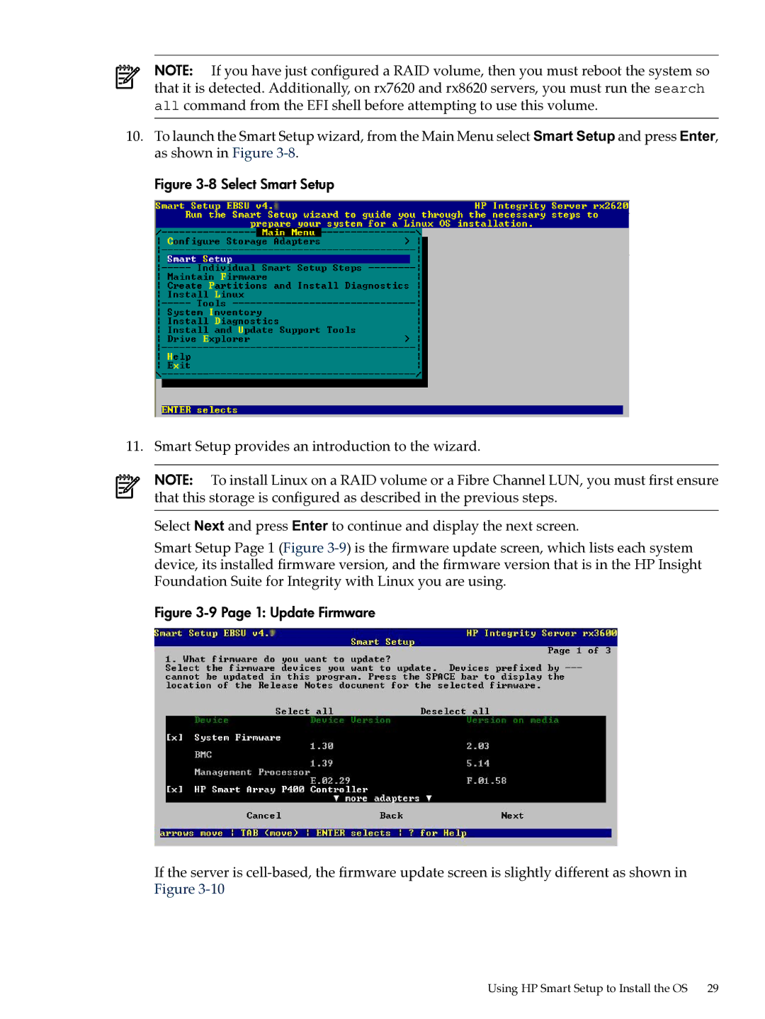 HP Integrity Essentials Pack for Linux Software manual Select Smart Setup 