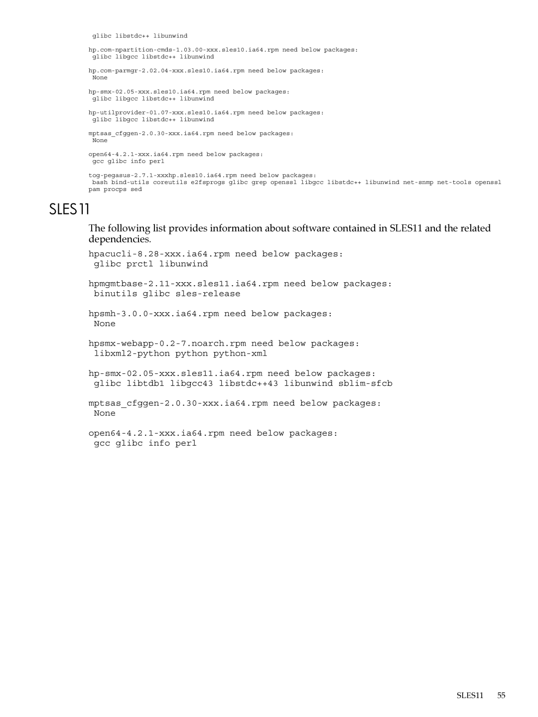 HP Integrity Essentials Pack for Linux Software manual SLES11 