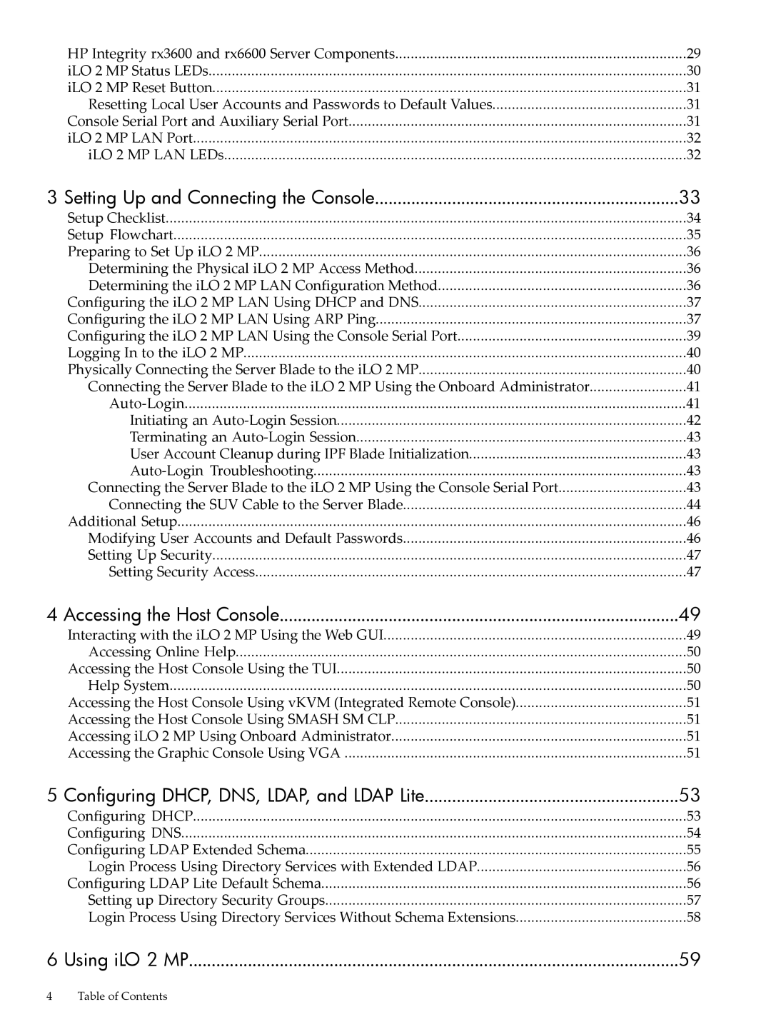 HP Integrity iLO 2 MP 5991-6005 manual Setting Up and Connecting the Console 