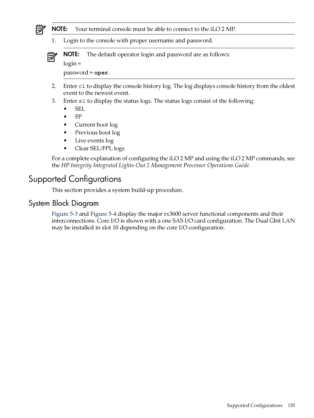 HP INTEGRITY RX3600 Supported Configurations, System Block Diagram, This section provides a system build-up procedure 