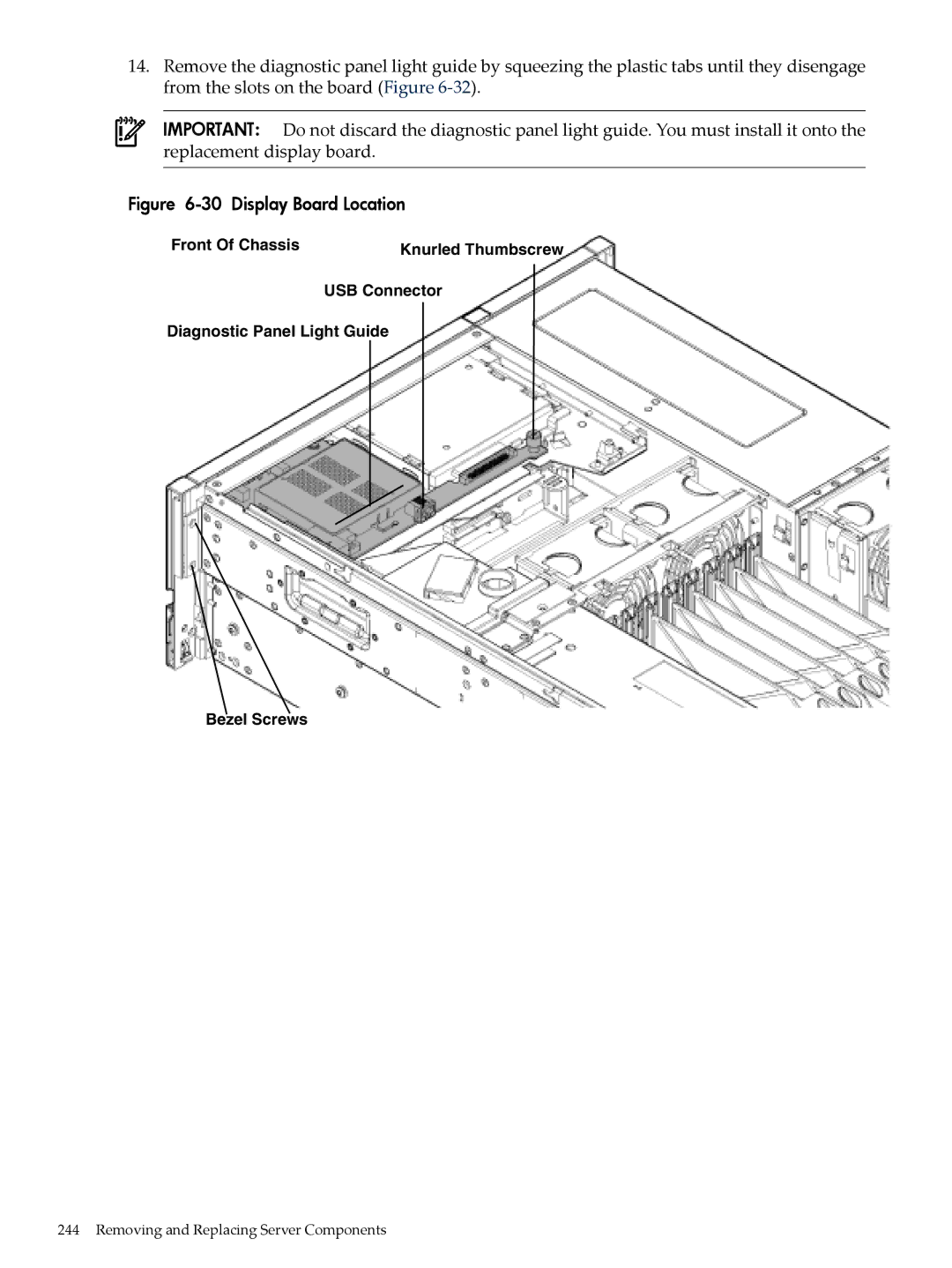 HP INTEGRITY RX3600 manual Display Board Location 