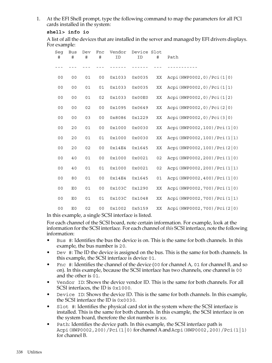 HP INTEGRITY RX3600 manual Shell info io 