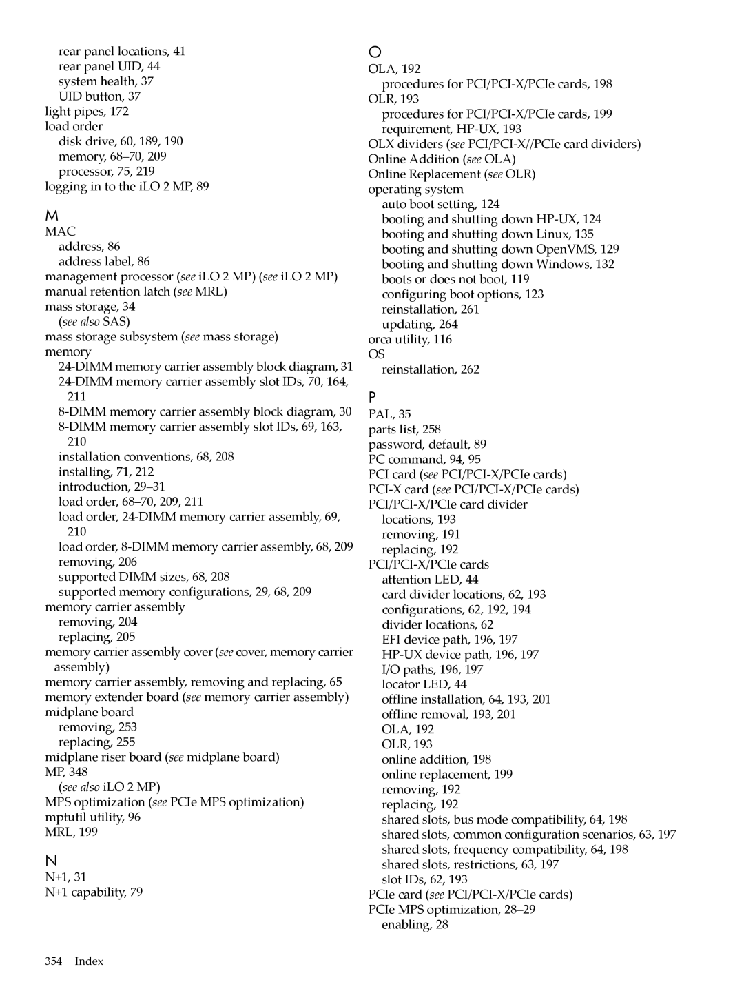 HP INTEGRITY RX3600 manual 211 