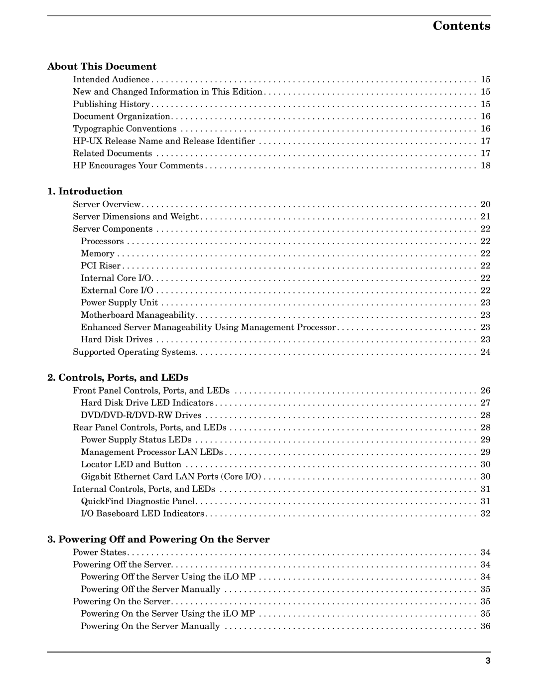 HP Integrity Server rx4640 manual Contents 