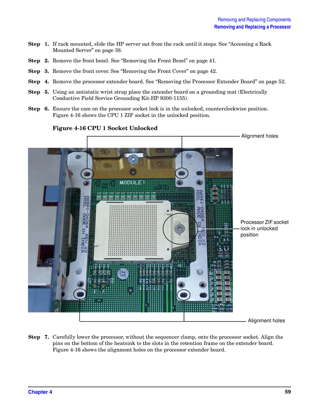 HP Integrity Server rx4640 manual CPU 1 Socket Unlocked 