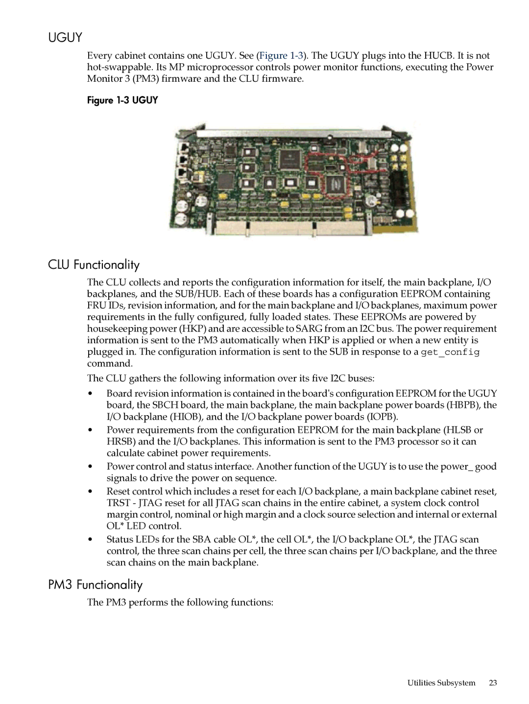 HP Integrity Superdome and 9000 Superdome sx2000 manual CLU Functionality, PM3 Functionality 