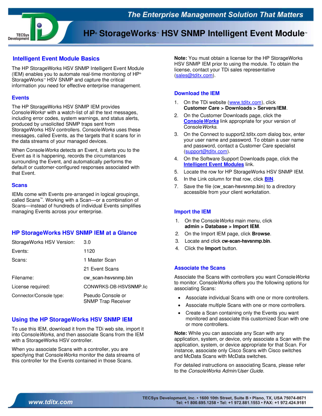 HP manual Intelligent Event Module Basics, HP StorageWorks HSV Snmp IEM at a Glance 