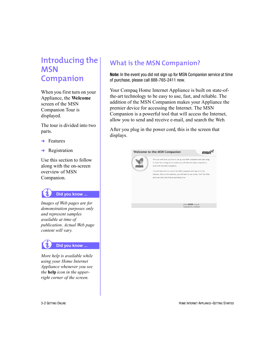 HP Internet Appliances manual Introducing, What is the MSN Companion? 