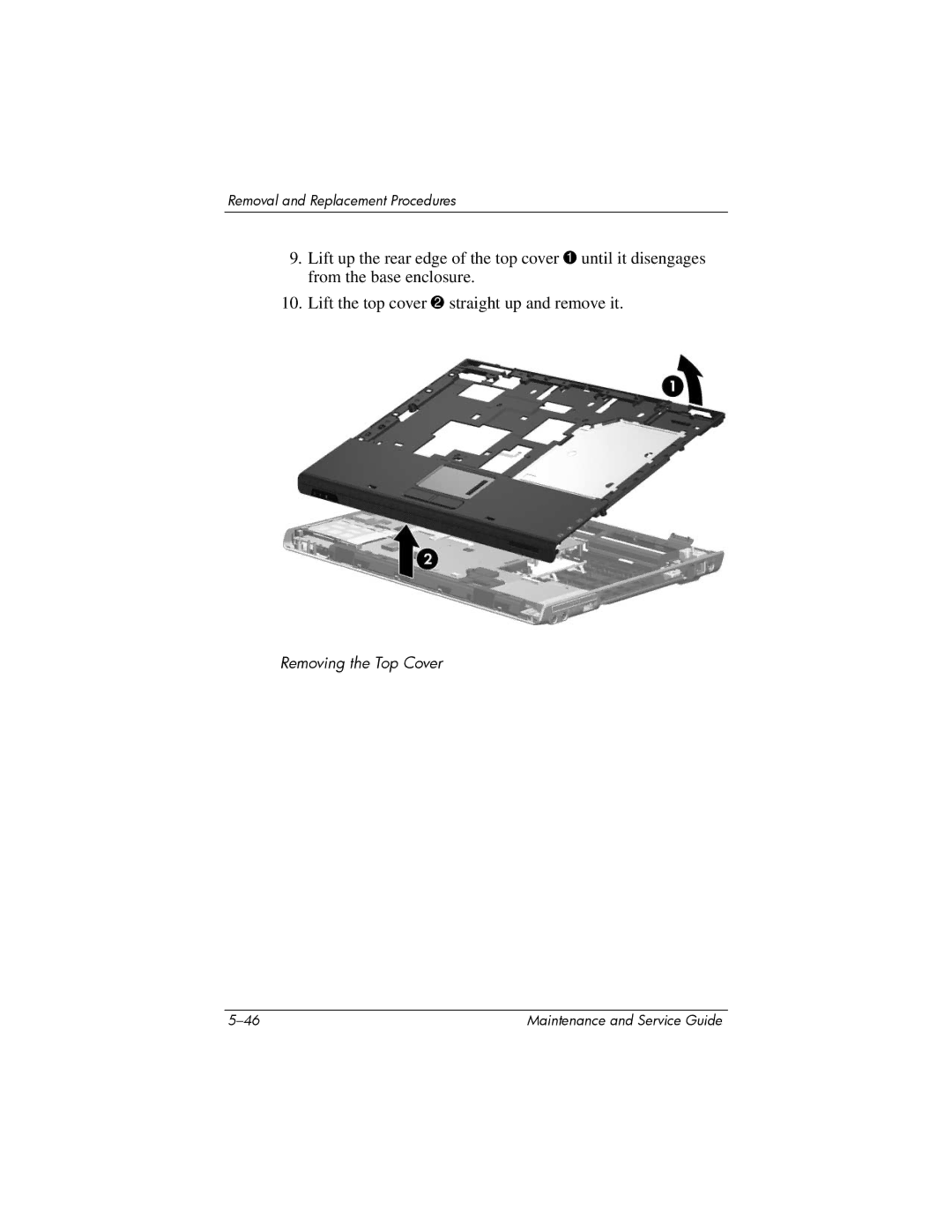 HP invent, 405501-001 manual Removing the Top Cover 