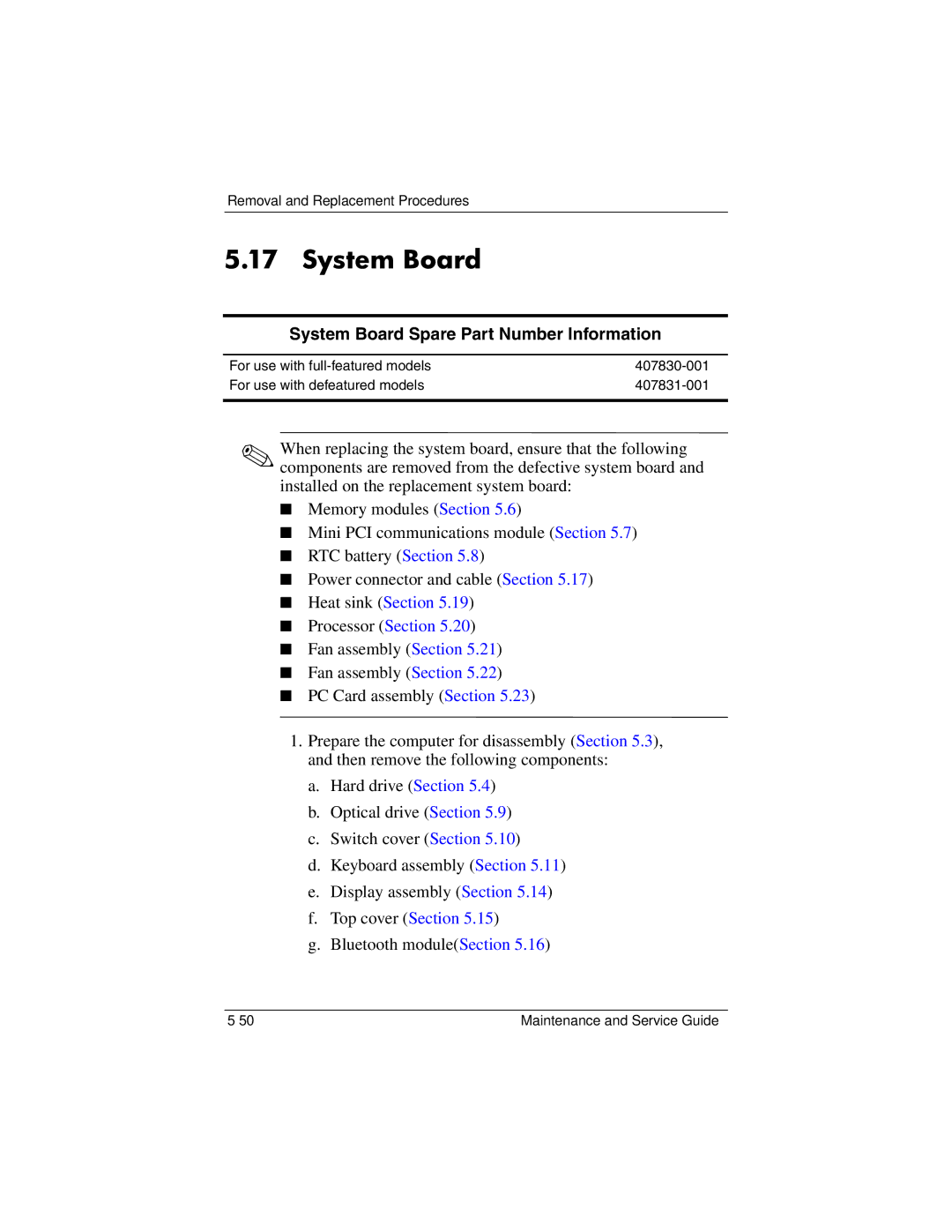 HP invent, 405501-001 manual System Board Spare Part Number Information 