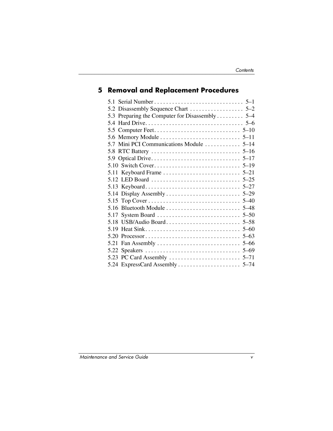 HP 405501-001, invent manual Removal and Replacement Procedures 