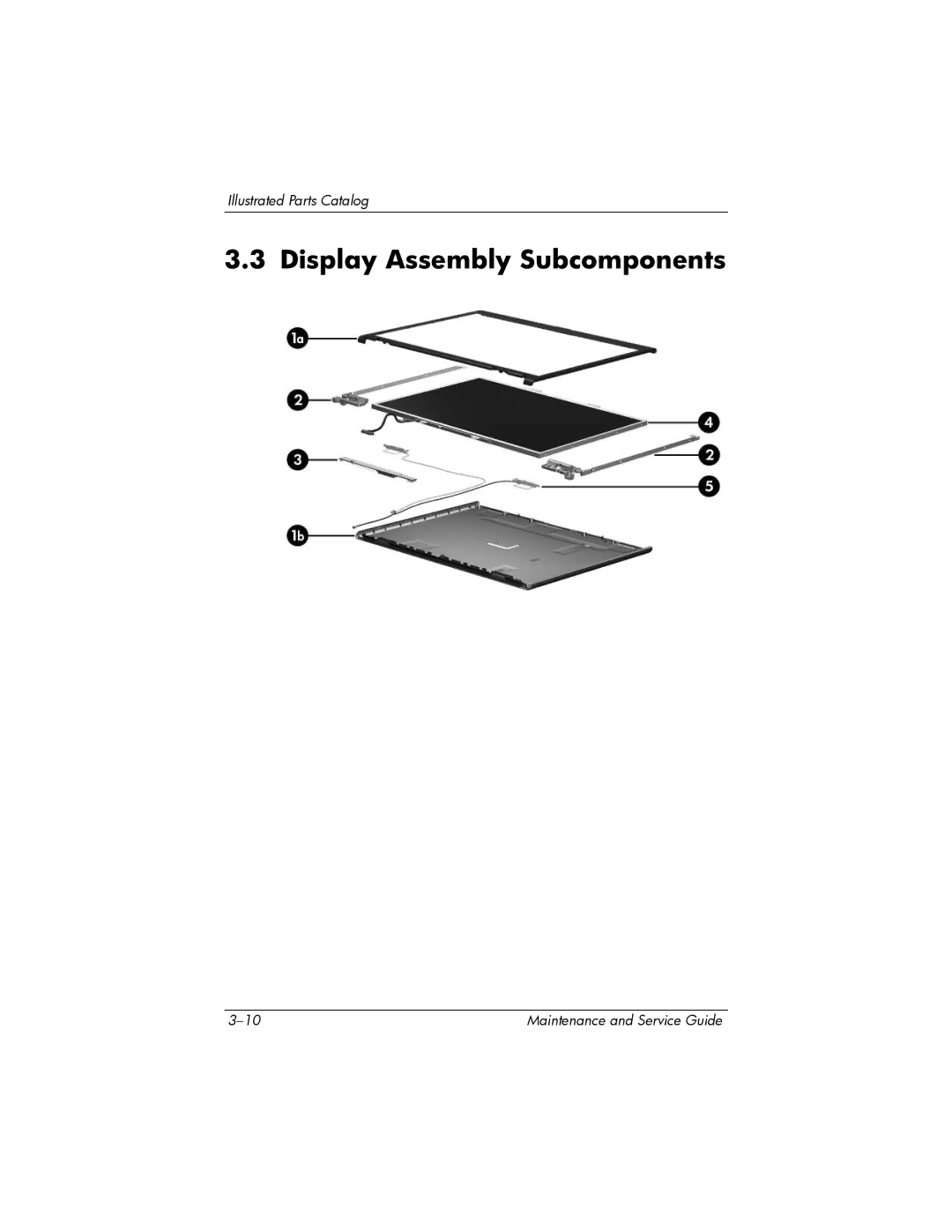 HP invent, 405501-001 manual Display Assembly Subcomponents 