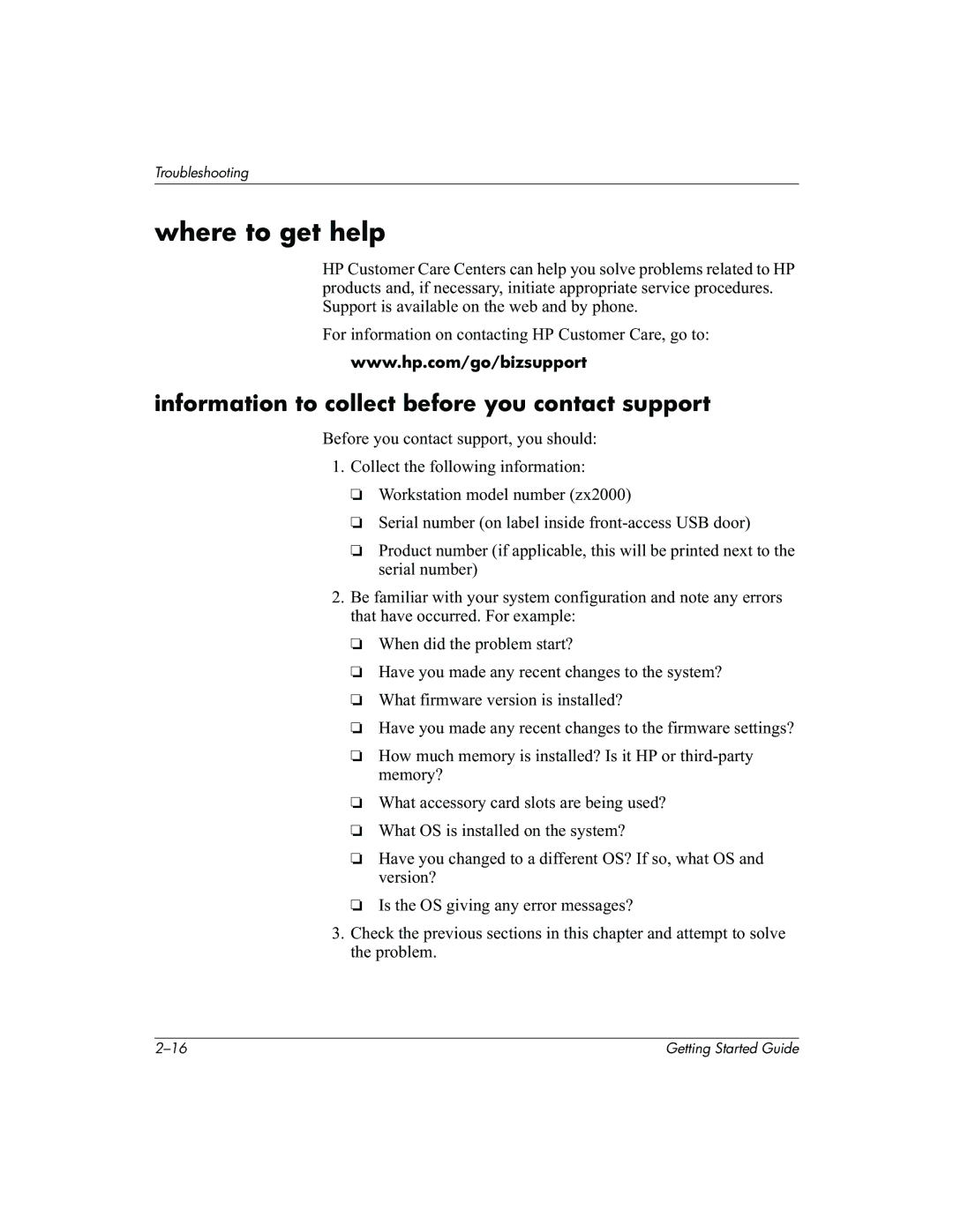 HP Invent zx2000 manual Where to get help, Information to collect before you contact support 