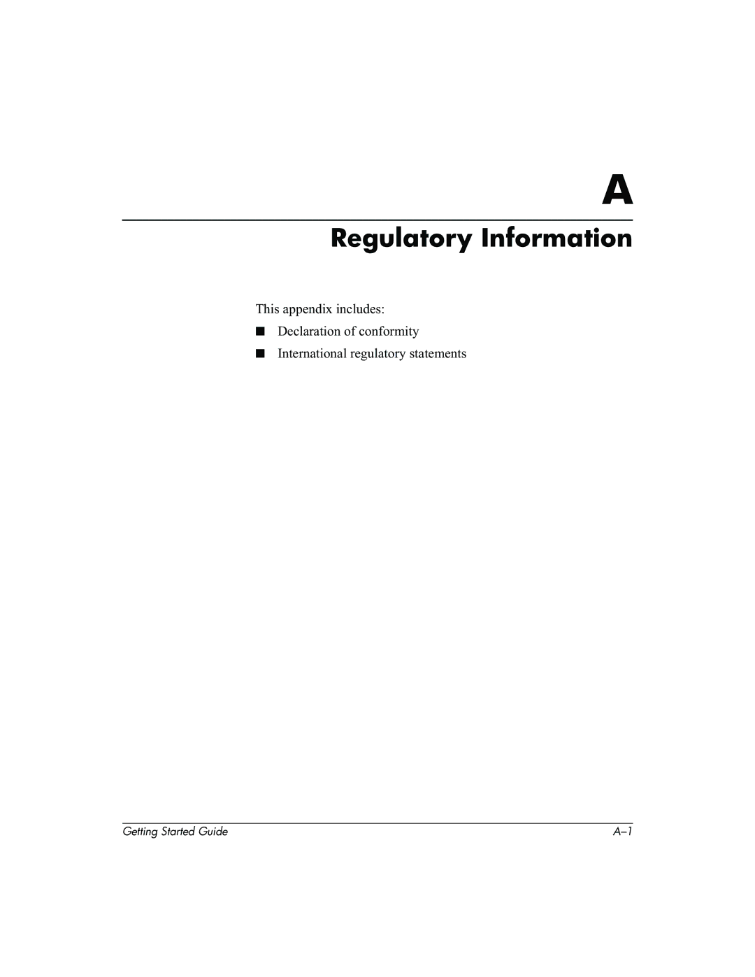 HP Invent zx2000 manual Regulatory Information 