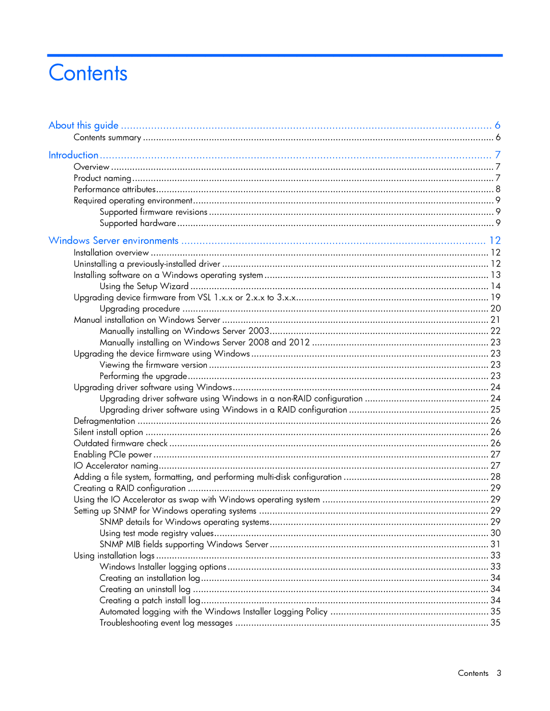 HP IO manual Contents 