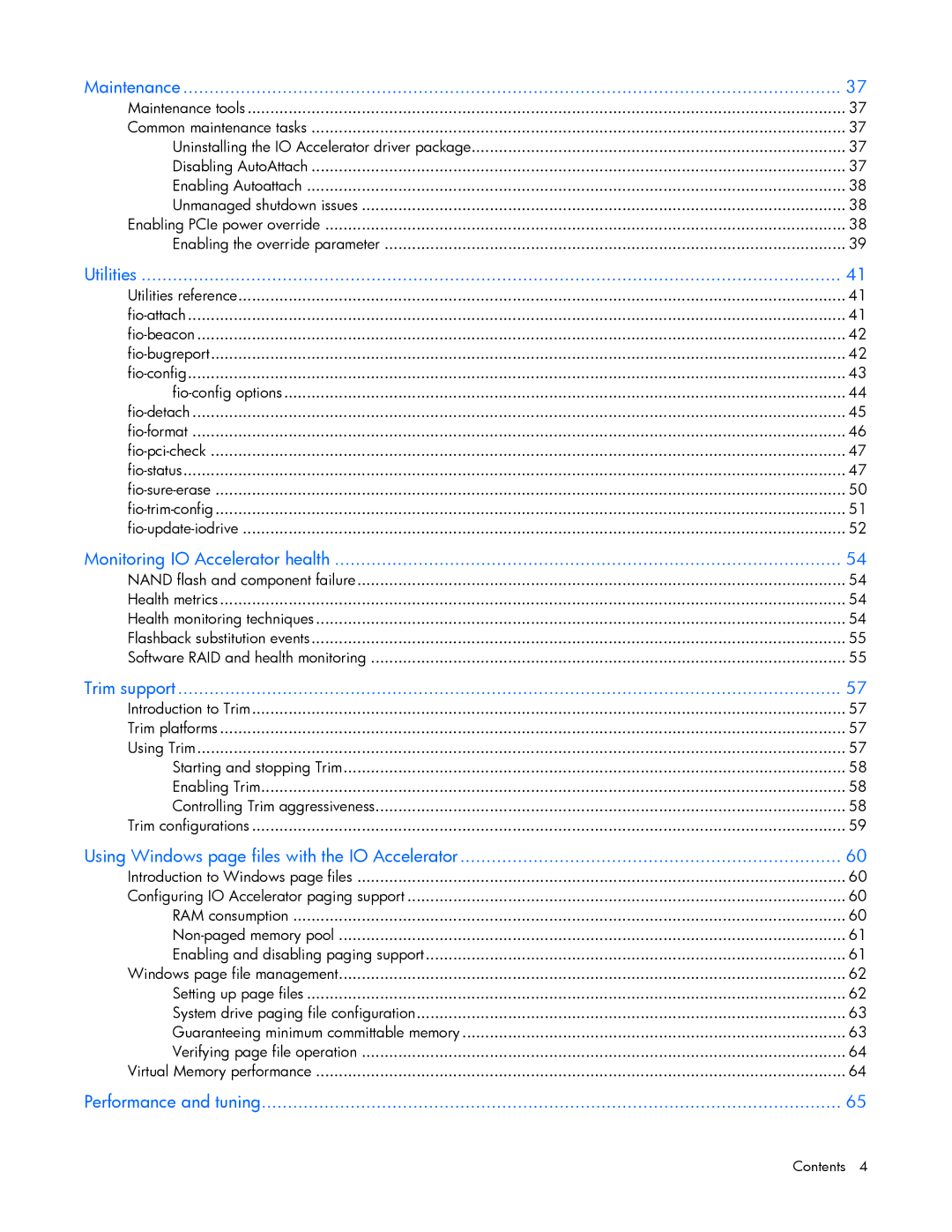 HP IO manual Maintenance 