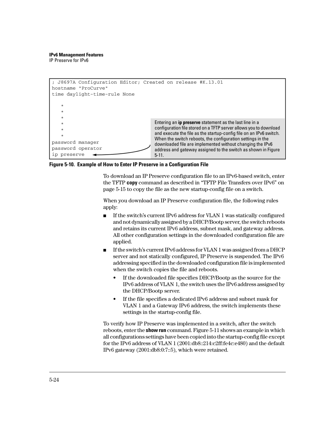 HP IPv6 5400zl, IPv6 6200yl, IPv6 2900, IPv6 3500yl manual IPv6 Management Features 