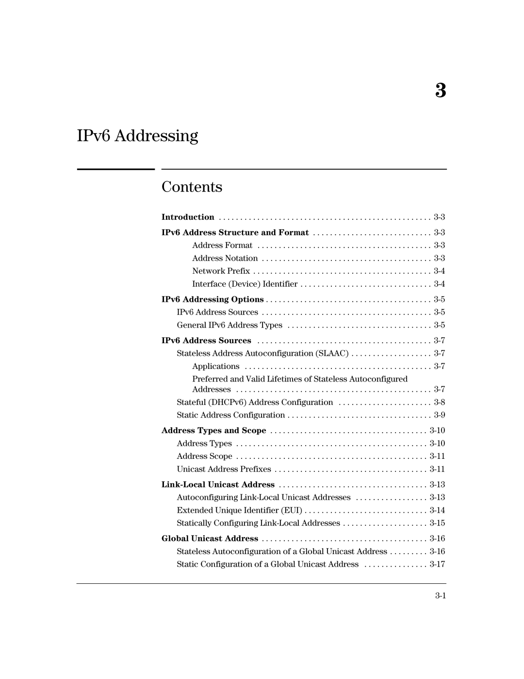 HP IPv6 3500yl, IPv6 6200yl, IPv6 2900, IPv6 5400zl manual IPv6 Addressing 